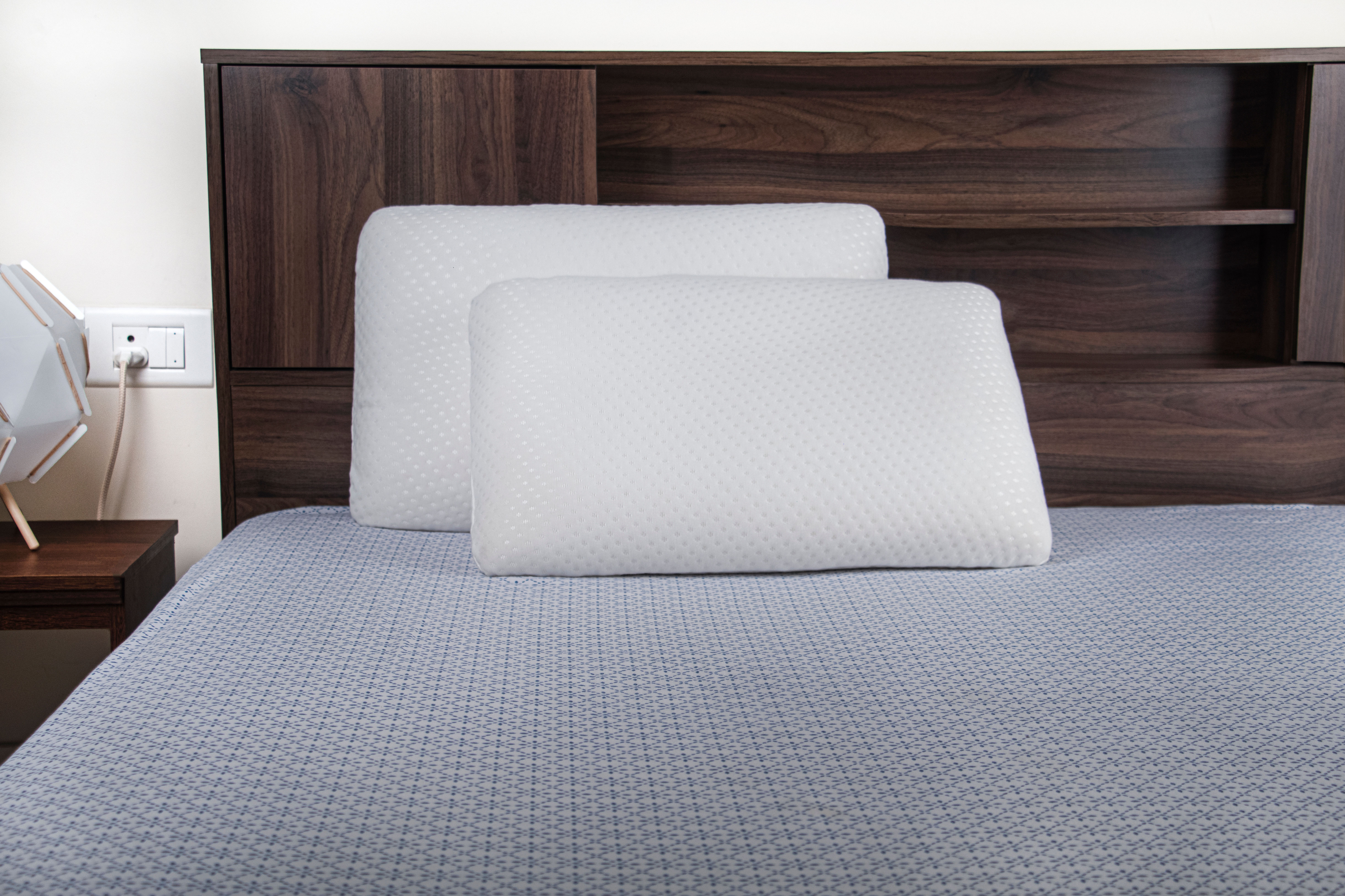 Wakefit Super Soft Foam Pillow, (Regular Size, 21.5 x 13.75 x 5 inches, White, Pack of 2)